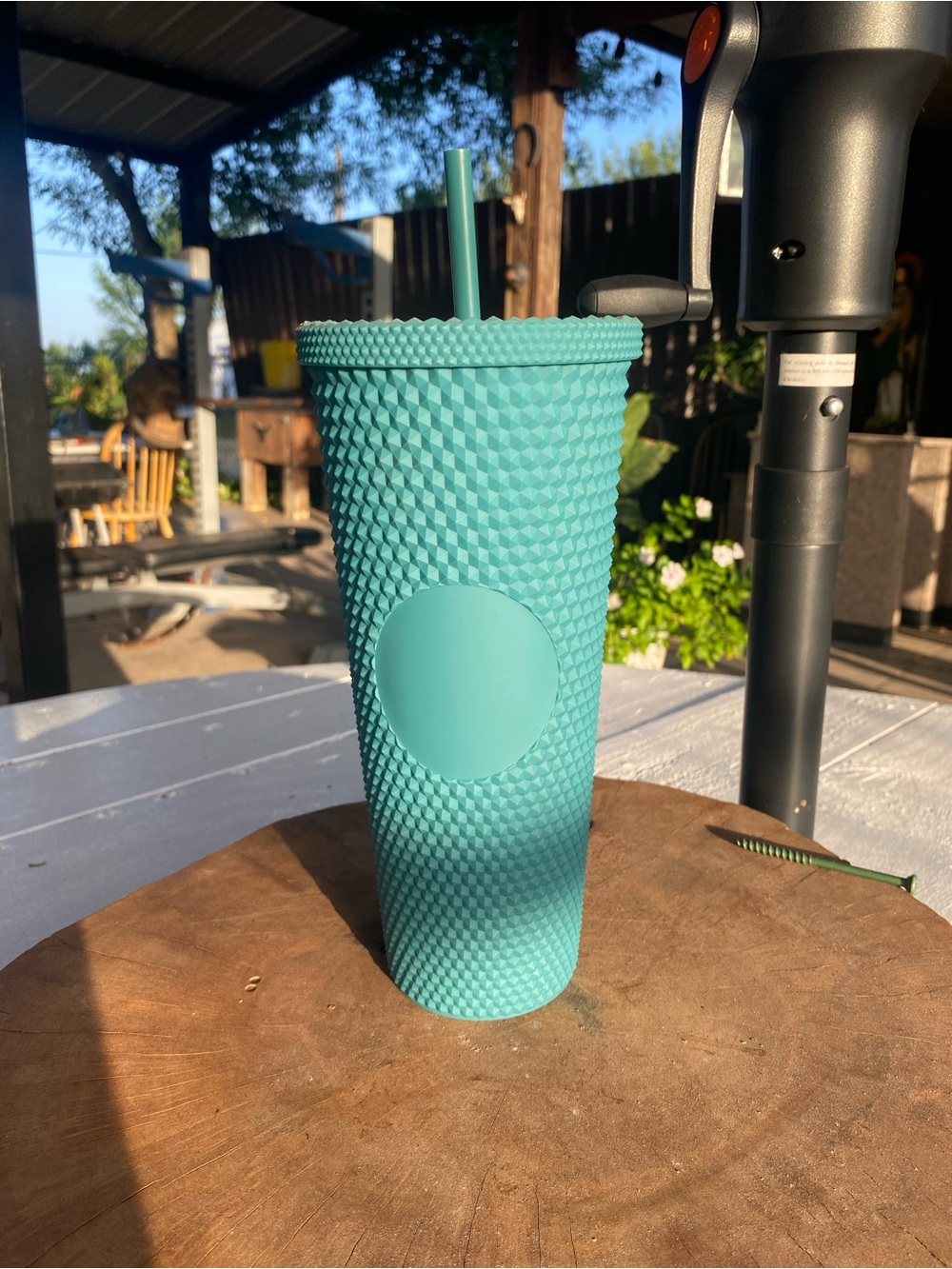 Textured Reusable Tumbler Cup - Teal